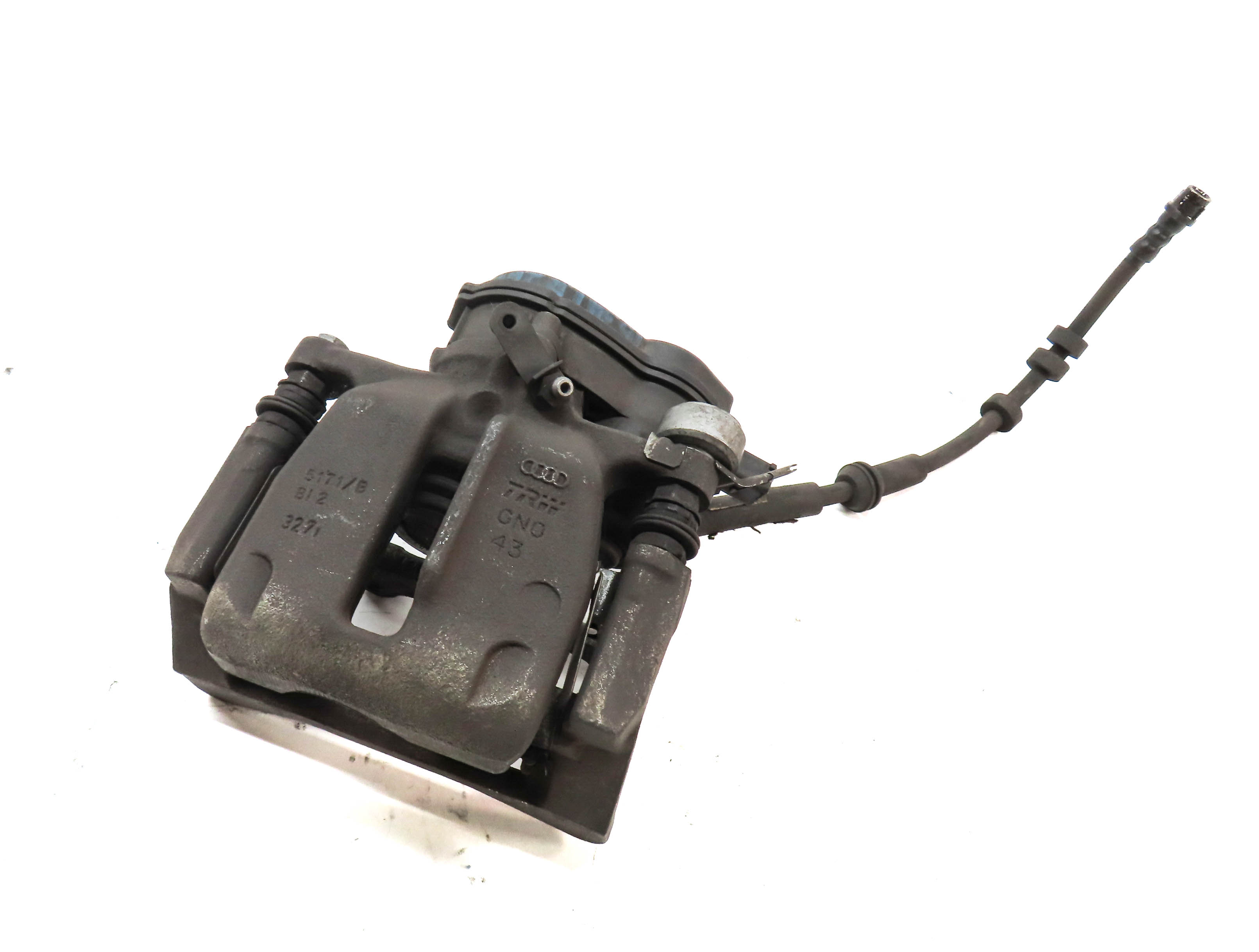 2012-2017 AUDI A6 A7 (C7) LEFT DRIVER REAR DISC BRAKE CALIPER (330mm ROTOR) — exact item pictured